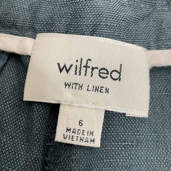 Wilfred Aritzia ALLANT pant with Linen Teal blue color size 6 - Picture 4 of 14